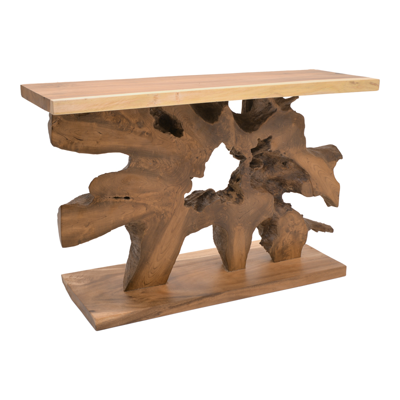 Κονσόλα Nasiol Inart teak ξύλο σε φυσική απόχρωση 120x40x75εκ - Image 2
