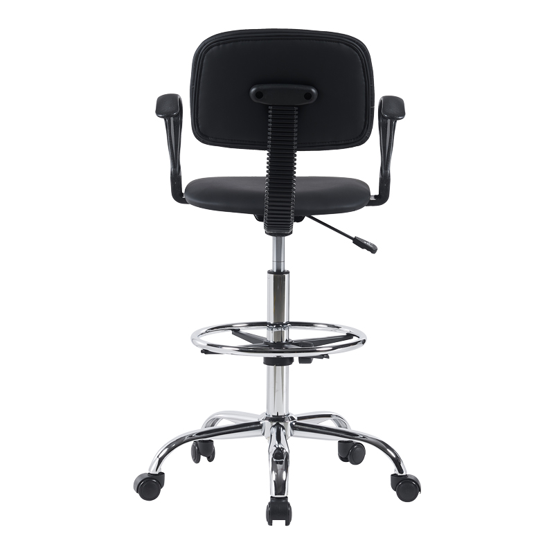 Καρέκλα ρεσεψιόν Icina Ι pakoworld pu σε μαύρη απόχρωση 58x54x102-123εκ - Image 5