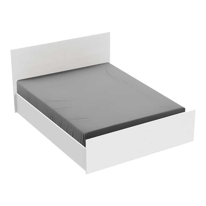 Κρεβάτι διπλό Toscana pakoworld σε λευκή απόχρωση 160x200εκ - Image 2