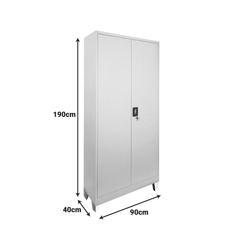 Μεταλλική ντουλάπα Ugren pakoworld ανοιχτό γκρι 90x40x190εκ - Image 4