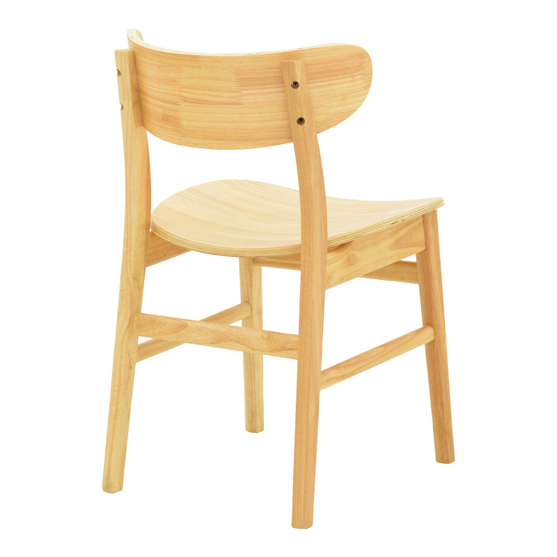 Καρέκλα Lumnia pakoworld rubberwood σε φυσική απόχρωση 46x50x76εκ - Image 3