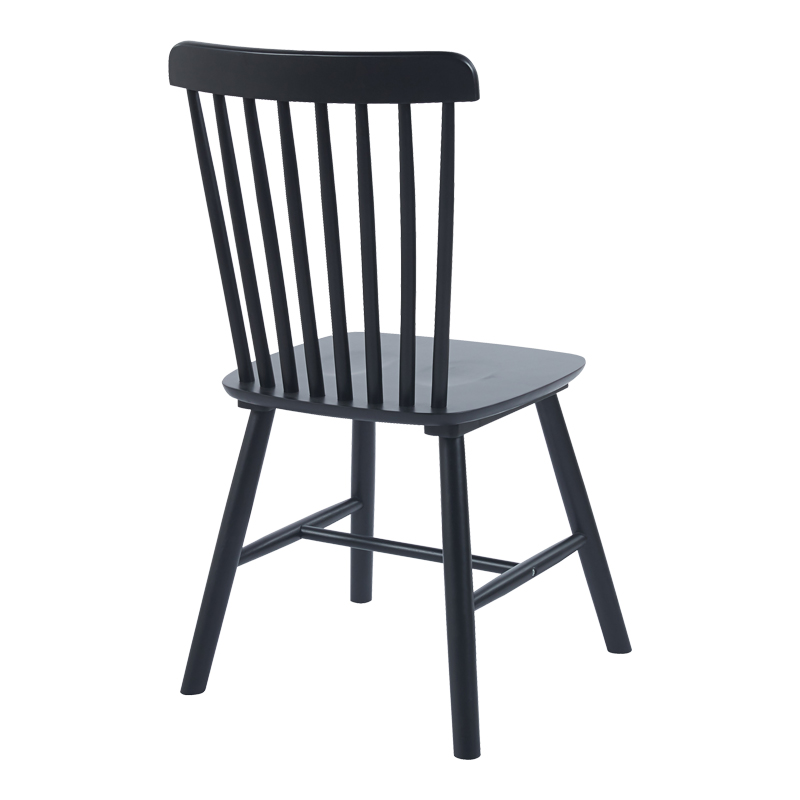 Καρέκλα Bristol pakoworld rubberwood σε μαύρη απόχρωση 45x51x86εκ - Image 4