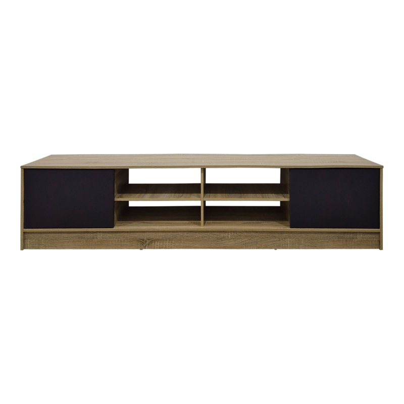 Έπιπλο τηλεόρασης Tivia pakoworld sonoma-ανθρακί 180x35x41.5εκ - Image 4