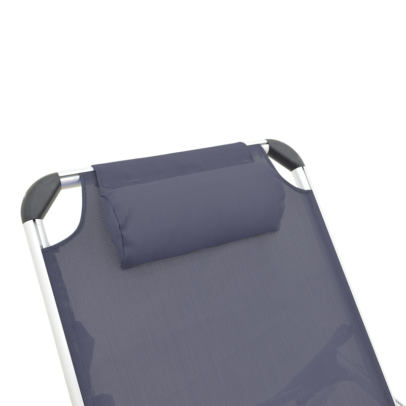 Ξαπλώστρα παραλίας Fevepe pakoworld βαρέως τύπου αλουμίνιο-textilene σε ανθρακί απόχρωση 58.5x185x29.5εκ - Image 4