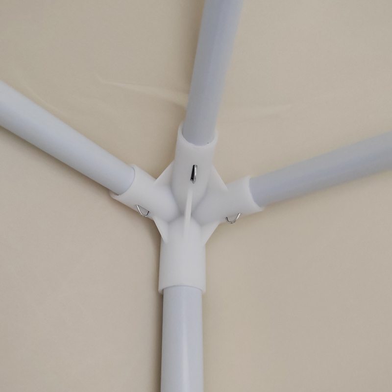 Κιόσκι Gazebo pakoworld μεταλλικός σκελετός - ύφασμα μπεζ 3x3m - Image 4