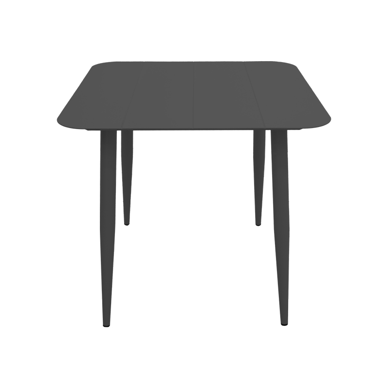 Τραπέζι Vista pakoworld αλουμίνιο σε μαύρη απόχρωση 80x80x72εκ - Image 3