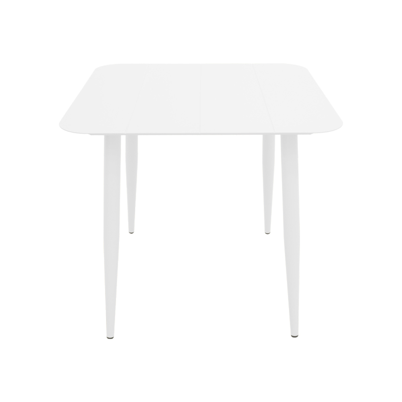 Τραπέζι Vista pakoworld αλουμίνιο σε λευκή απόχρωση 80x80x72εκ - Image 3