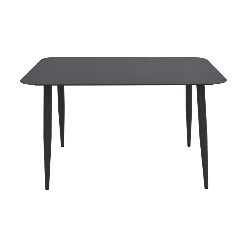 Τραπέζι Vista pakoworld αλουμίνιο σε μαύρη απόχρωση 120x70x72εκ - Image 2