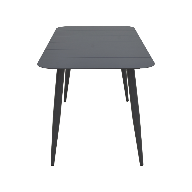 Τραπέζι Vista pakoworld αλουμίνιο σε μαύρη απόχρωση 120x70x72εκ - Image 3