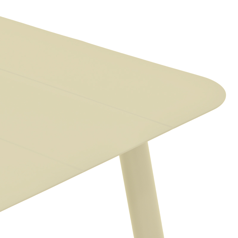 Τραπέζι Vista pakoworld σαμπανί αλουμίνιο 150x80x72εκ - Image 4
