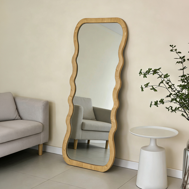 Καθρέπτης Zerbon pakoworld mdf σε φυσική απόχρωση 60x1.5x155εκ - Image 2