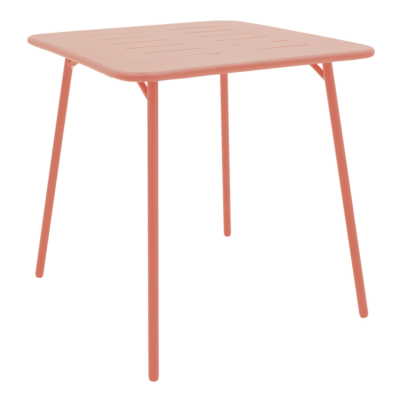 Τραπεζαρία Moraja Deraby pakoworld σετ 3τεμ terracotta μέταλλο 70x70x73εκ - Image 3