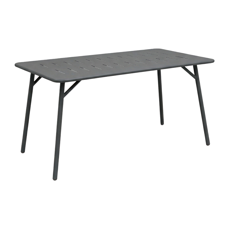 Τραπεζαρία Moraja Deraby pakoworld σετ 5τεμ μαύρο μέταλλο 140x80x72εκ - Image 3