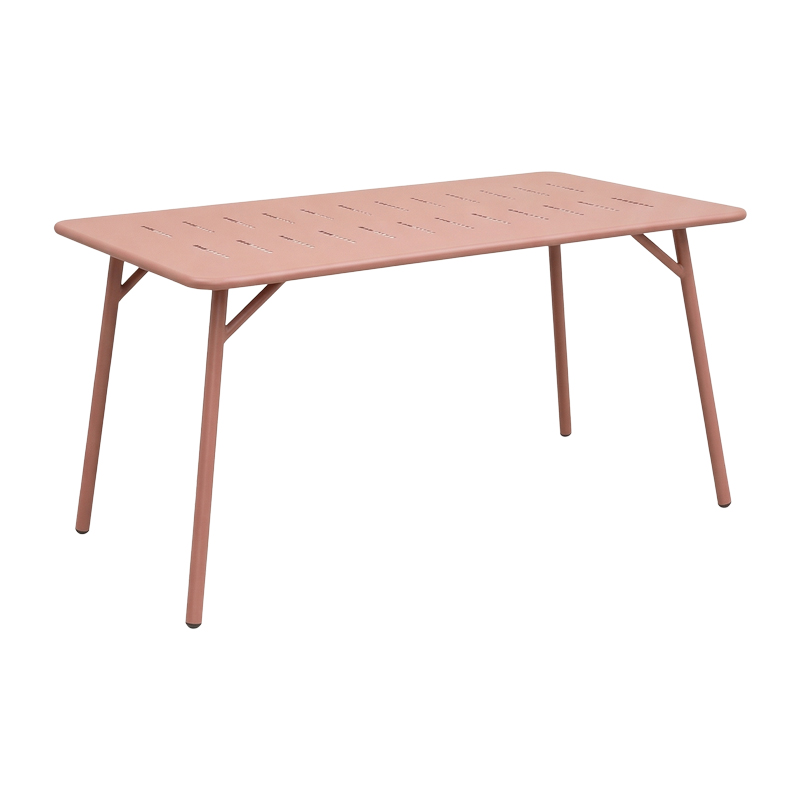 Τραπεζαρία Moraja Deraby pakoworld σετ 5τεμ terracotta μέταλλο 140x80x72εκ - Image 3