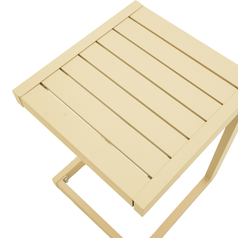 Τραπέζι Aether pakoworld cappuccino αλουμίνιο 37.5x36.5x53εκ - Image 3