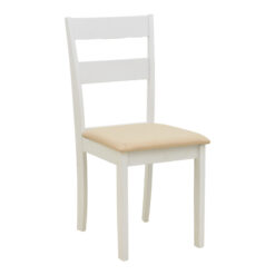 Καρέκλα Dallan pakoworld rubberwood λευκό 40x47.5x89εκ