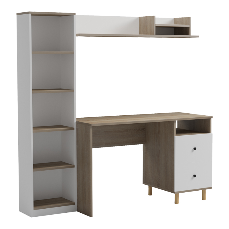 Σύνθεση γραφείου Kontor pakoworld sonoma-λευκό 160x50x158