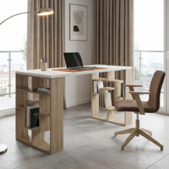 Γραφείο εργασίας Lovet pakoworld sonoma-λευκό 140x60x75εκ