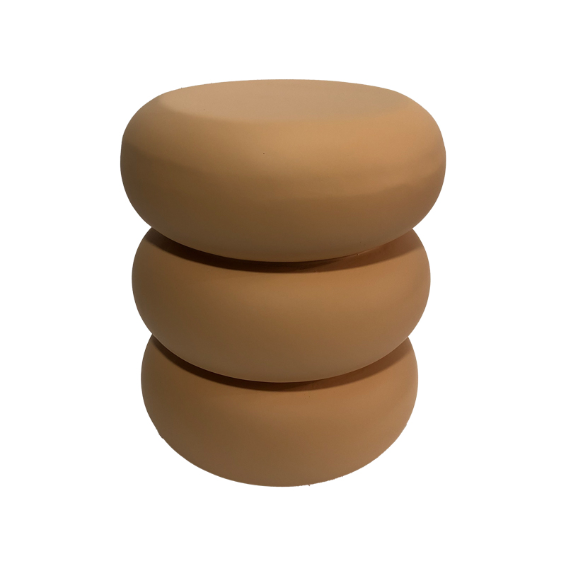 Βοηθητικό τραπέζι Zoubi pakoworld MGO terracotta Φ35x43εκ