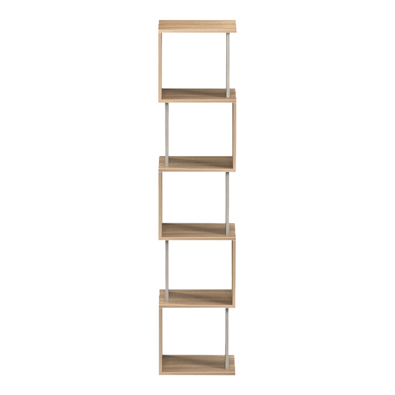 Βιβλιοθήκη Cubik pakoworld sonoma- γκρι μπεζ οψη μαρμάρου 35x30x161εκ - Image 3