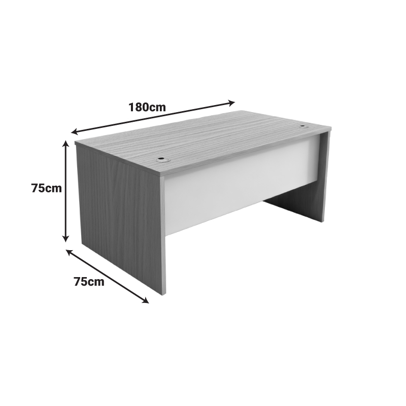 Γραφείο εργασίας Armadi pakoworld sonoma-λευκό 180x75x75εκ - Image 3