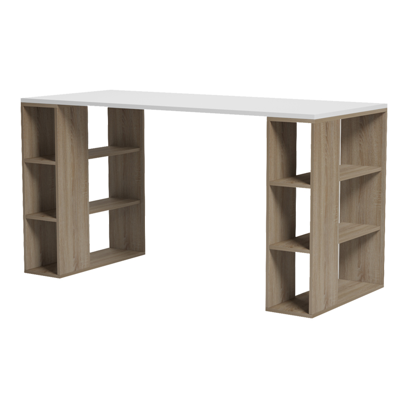 Γραφείο εργασίας Praga pakoworld sonoma-λευκό 140x60x75εκ - Image 4