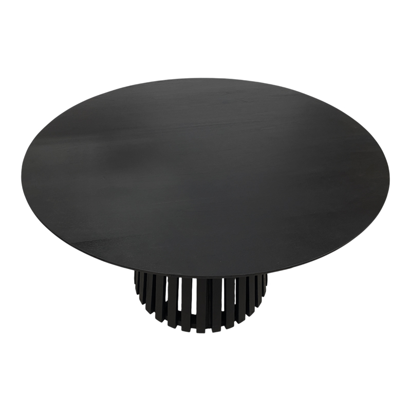 Τραπέζι Kenda I pakoworld mindi ξύλο μαύρο Φ120x75εκ - Image 2