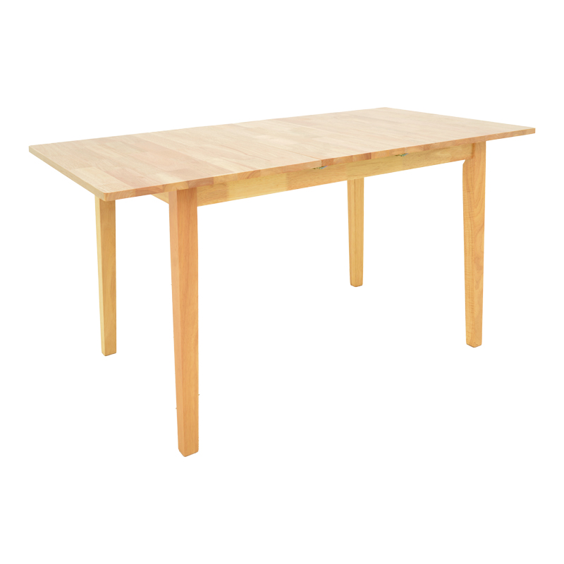 Tραπέζι επεκτεινόμενο Country pakoworld rubberwood σε φυσική απόχρωση 120-150x80x74εκ - Image 2