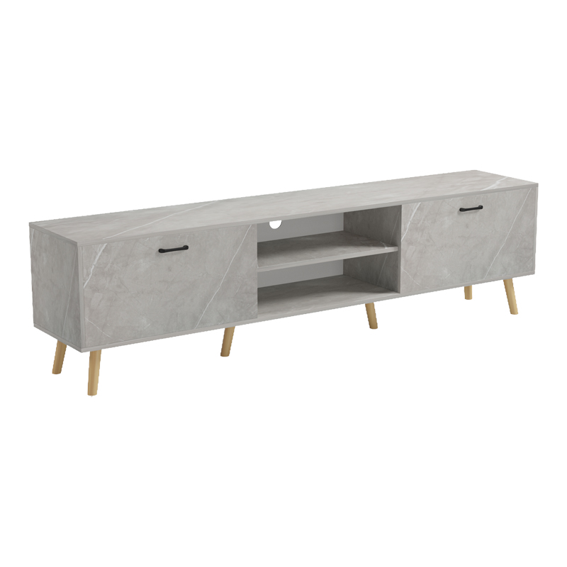 Έπιπλο τηλεόρασης Gorna pakoworld μπεζ εφέ μαρμάρου 180x35x48.6εκ - Image 3