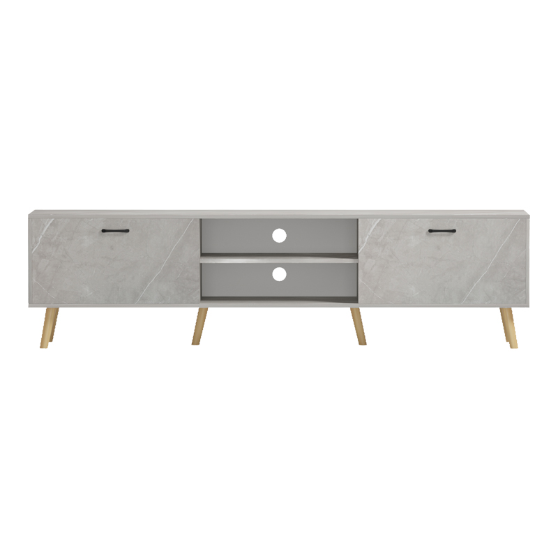 Έπιπλο τηλεόρασης Gorna pakoworld μπεζ εφέ μαρμάρου 180x35x48.6εκ - Image 4