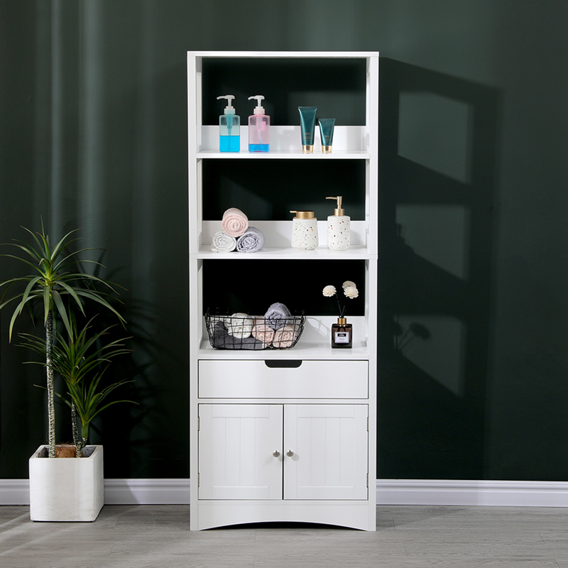 Ντουλάπι-στήλη Sejo pakoworld mdf λευκό 60x32.5x154εκ - Image 4