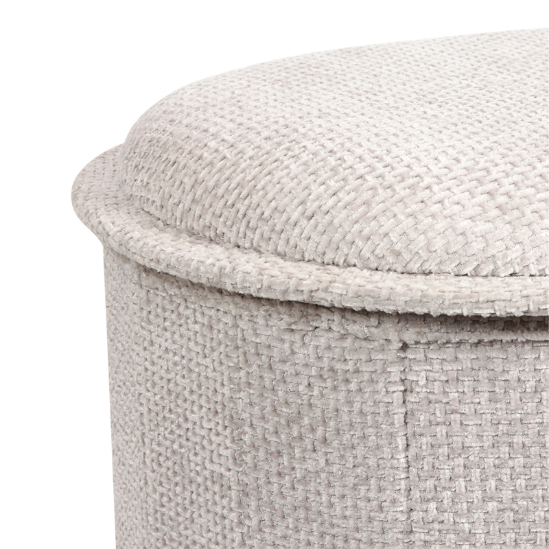 Σκαμπό-μπαούλο Trebia pakoworld κρεμ ύφασμα 76x38x38εκ - Image 3