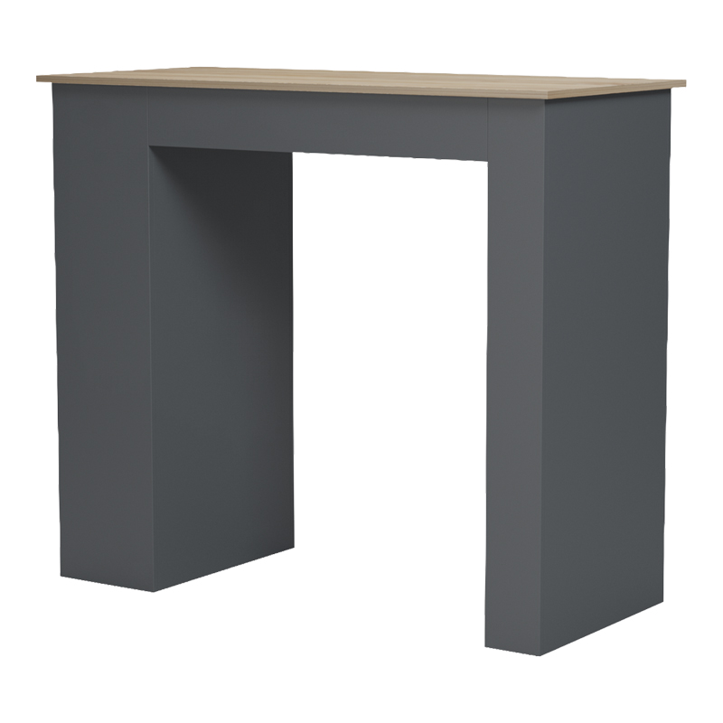 Τραπέζι μπαρ Riff pakoworld ανθρακί-επιφάνεια sonoma 120x55x105εκ - Image 3