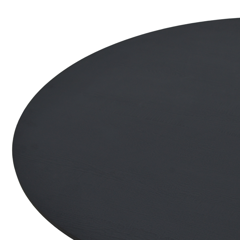 Τραπέζι Xuson pakoworld μαύρο mdf με μεταλλικό πόδι Φ120x75εκ - Image 3