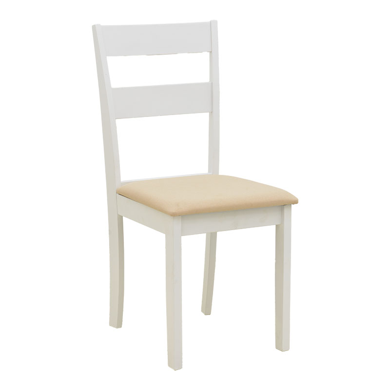 Τραπεζαρία Dallan Mabor pakoworld 7τεμ λευκό rubberwood 120-150x80x73,8εκ - Image 3