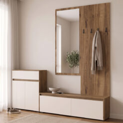 Έπιπλο εισόδου Ansia pakoworld καρυδί oak 210x44