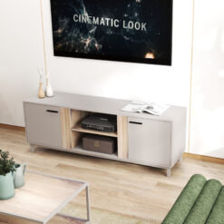 Έπιπλο τηλεόρασης Polenio pakoworld cappuccino με φυσικό 150x40x53εκ