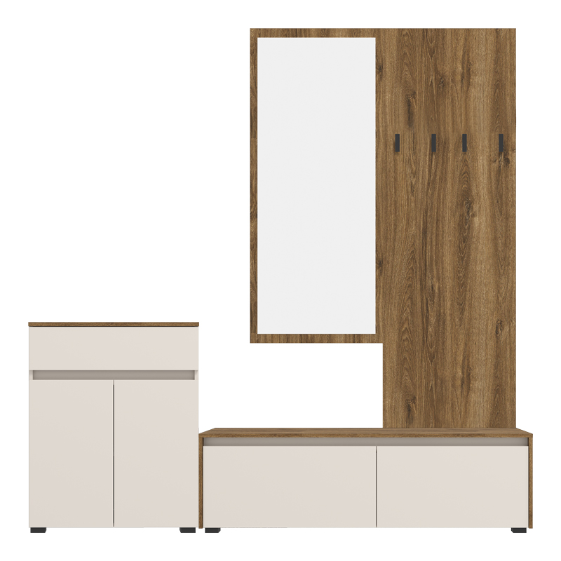 Έπιπλο εισόδου Ansia pakoworld καρυδί oak 210x44,7x175εκ - Image 3