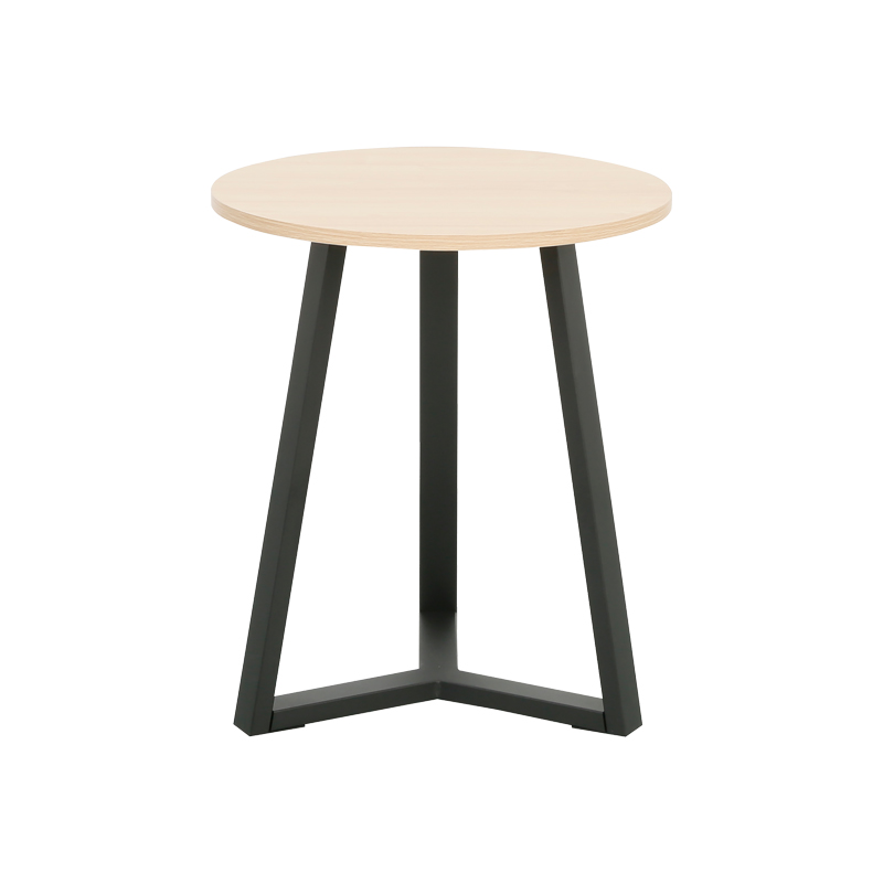 Βοηθητικό τραπέζι Berton pakoworld cappuccino με μαύρο μέταλλο Φ45x52εκ - Image 4