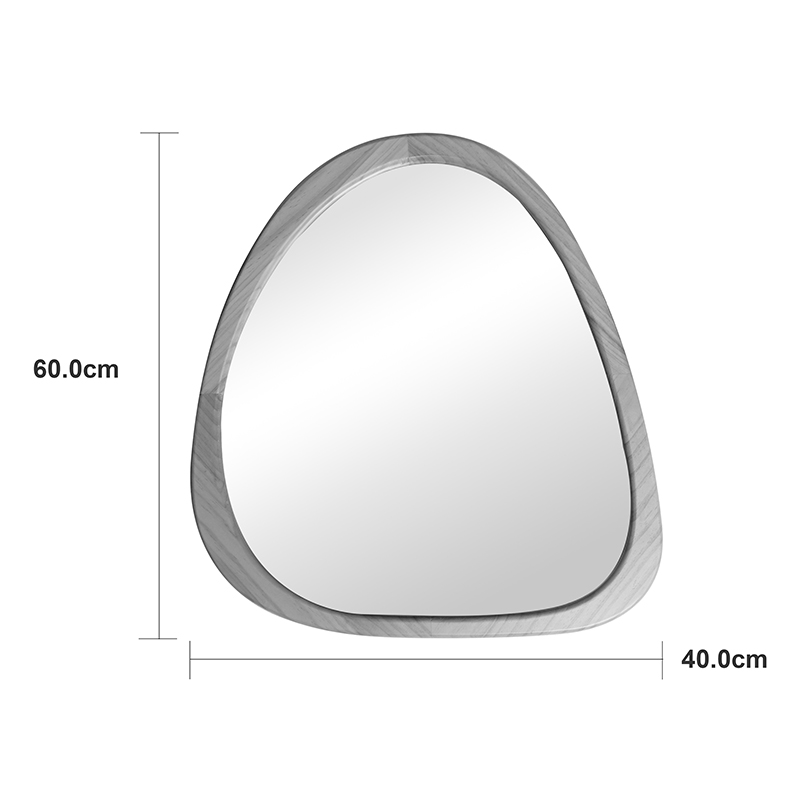 Καθρέπτης Ione pakoworld MDF σε φυσική απόχρωση 55x2,5x60 εκ - Image 4