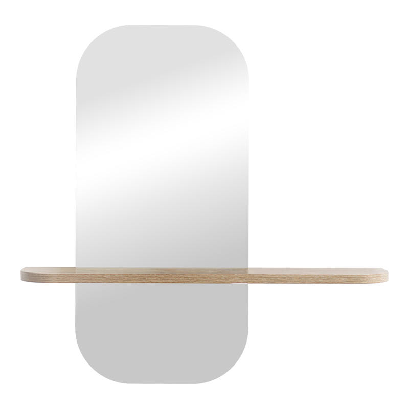 Καθρέπτης Lunaria pakoworld MDF σε φυσική απόχρωση 60x11.5x60εκ - Image 3