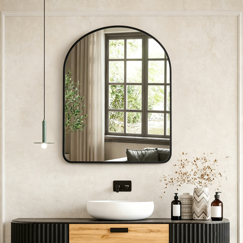 Καθρέπτης Selene pakoworld μαύρο MDF 46x1.2x60 εκ - Image 2