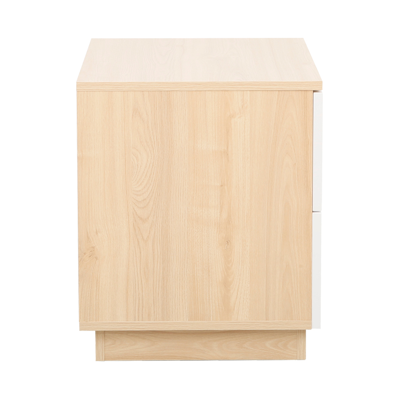 Κομοδίνο Verena pakoworld φυσικό με λευκό 48x40x48εκ - Image 4