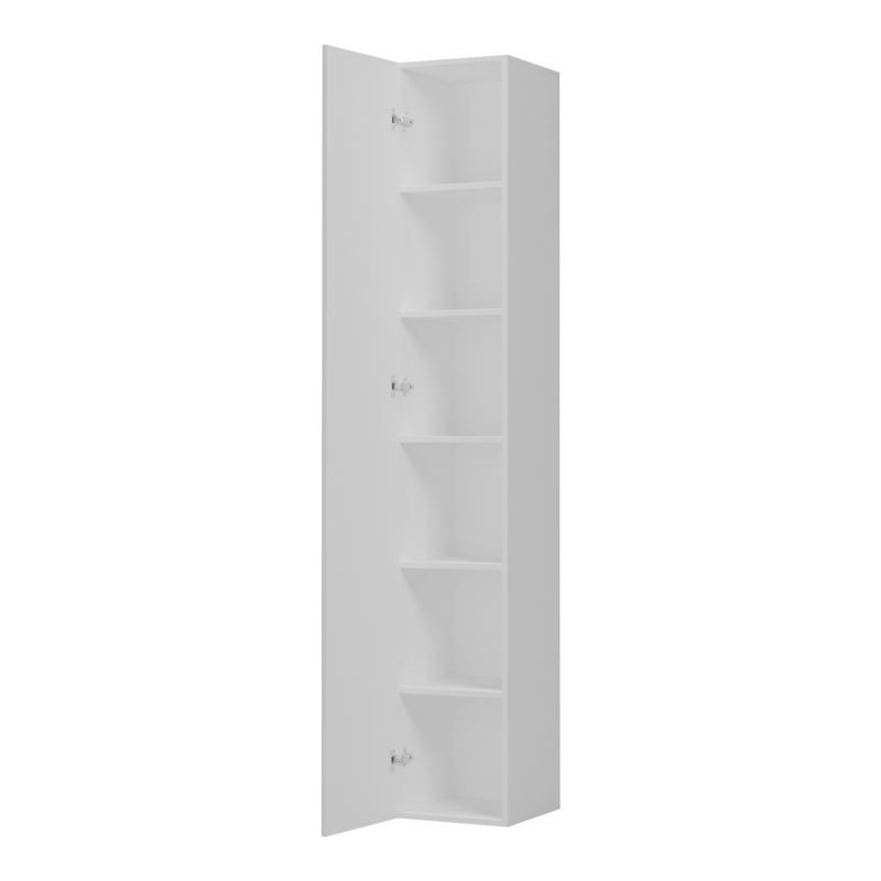 Ντουλάπα-στήλη Anira pakoworld λευκό 30x30x180εκ - Image 3