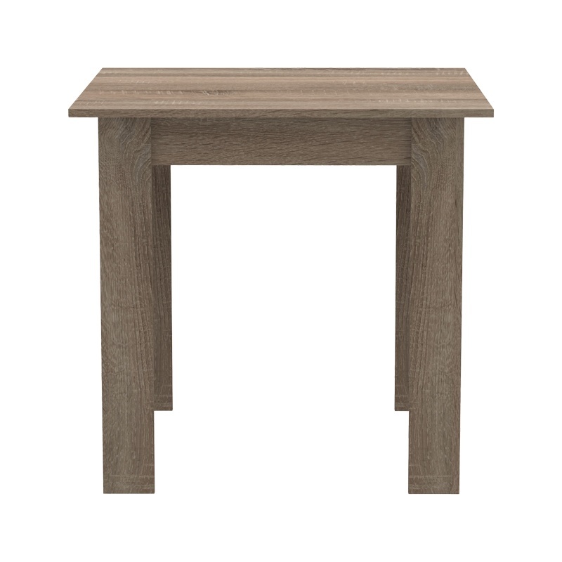 Τραπεζαρία Manka-Parker pakoworld σετ 3τεμ mdf σε μαύρη-sonoma truffle απόχρωση 80x80x77εκ - Image 4