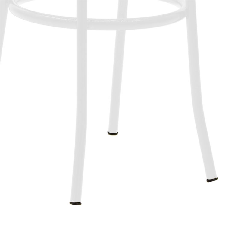 Καρέκλα Βιέννης pakoworld pe rattan μπεζ-μέταλλο λευκό - Image 6
