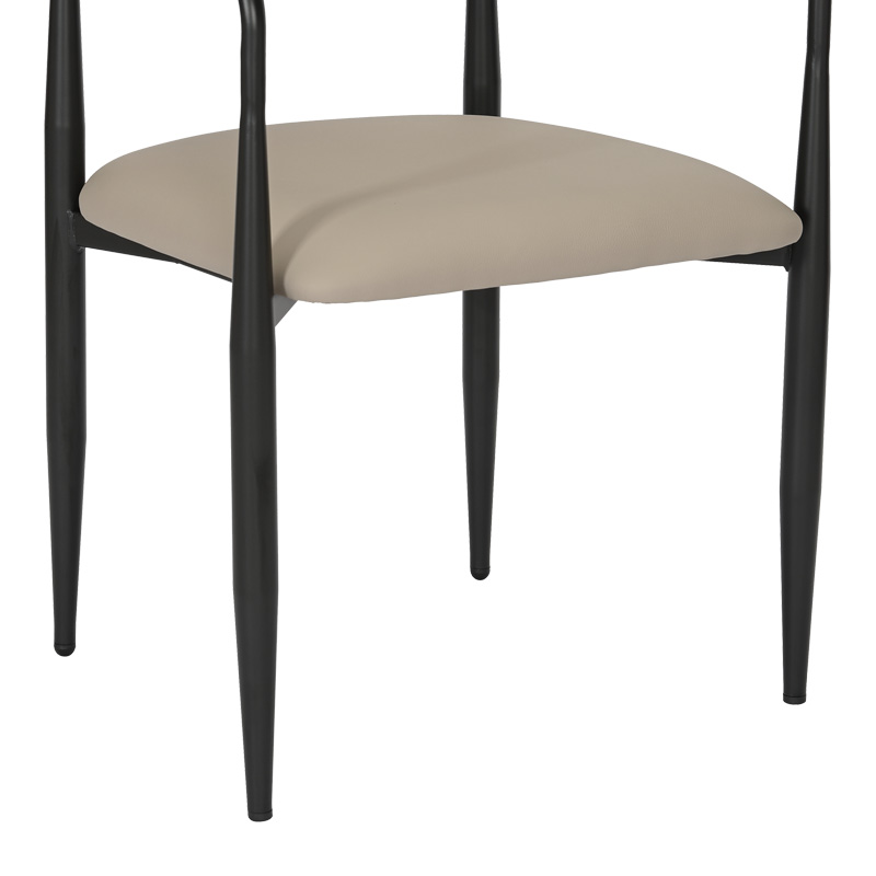 Πολυθρόνα Kalone pakoworld pu σε γκρι-μπεζ απόχρωση 56x55x78εκ - Image 8