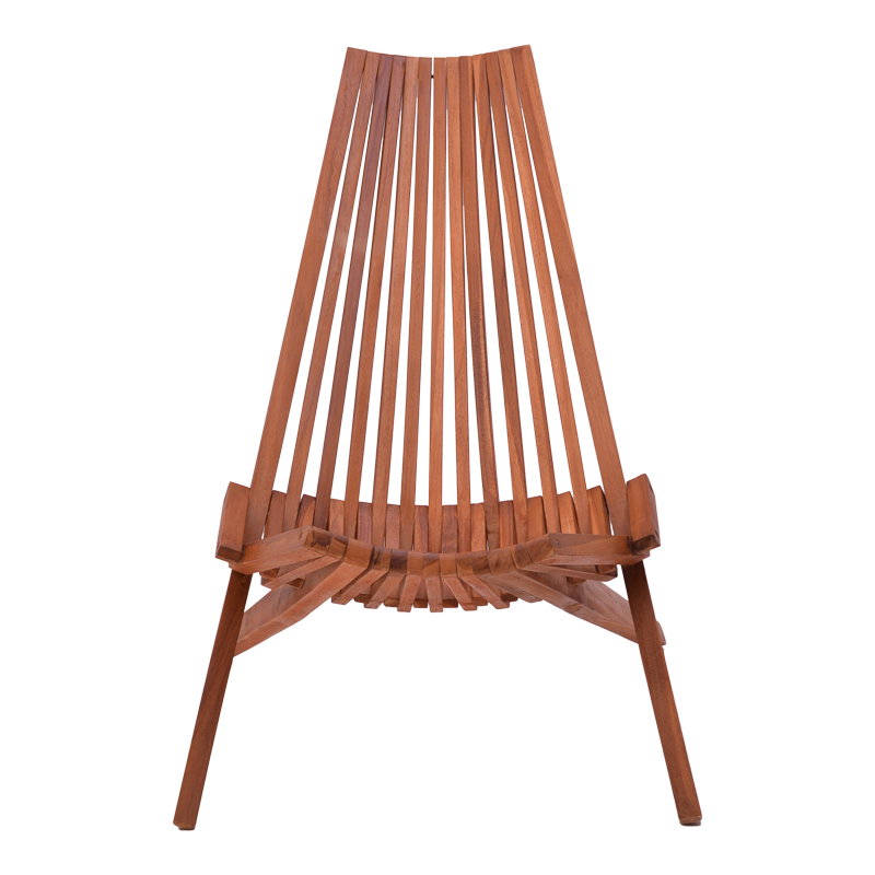 Πολυθρόνα Phoenox pakoworld πτυσσόμενη φυσικό teak ξύλο 65x90x87εκ - Image 6