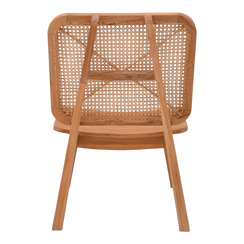 Πολυθρόνα Viborg pakoworld φυσικό teak ξύλο-φυσικό rattan 60x75x87εκ - Image 7