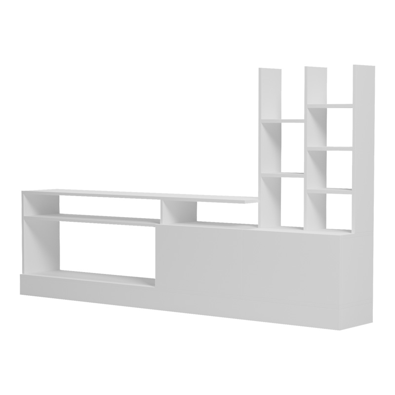 Σύνθετο σαλονιού Seruno pakoworld λευκό 170x25x100εκ - Image 5